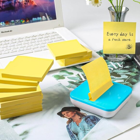12 Pads Pop Up Sticky Notes 3x3 Refills, Canary Yellow Strong Adhesive Post, Sui - Picture 7 of 7